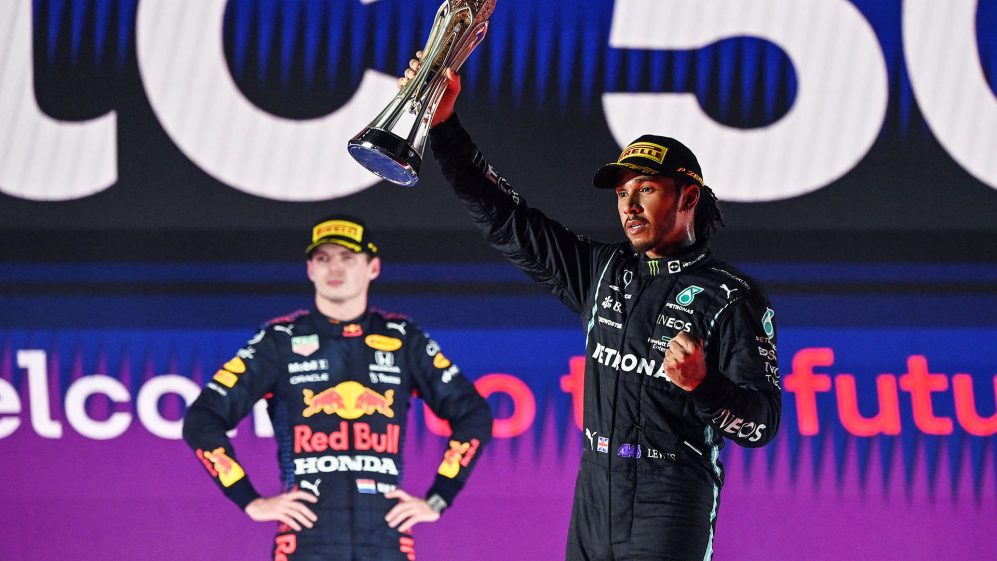 Hamilton beats Verstappen in controversy-filled first ever Saudi Arabian Grand Prix as title rivals draw equal on points