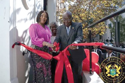 President Akufo-Addo inaugurates renovated Embassy building in Paris